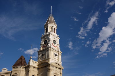Low angle view of church against cloudy sky