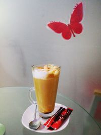 Close-up of coffee on table