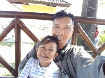 Portrait of happy friends