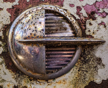 Close-up of old rusty metal