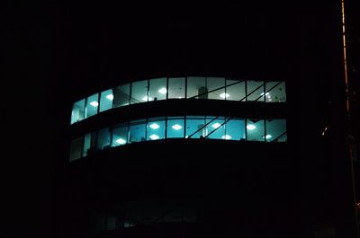 Low angle view of building at night