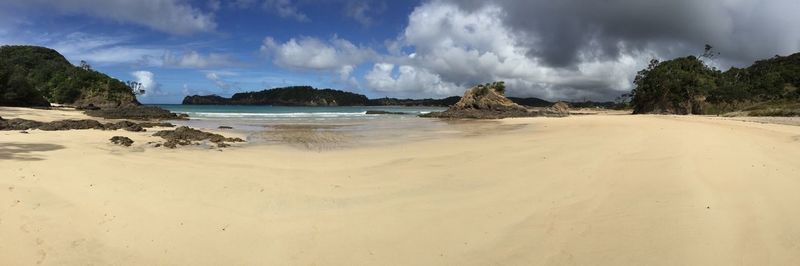 Panoramic view of beach against sky