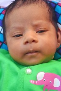 Close-up portrait of cute boy