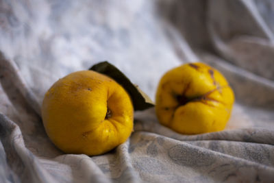 High angle view of fruits on table