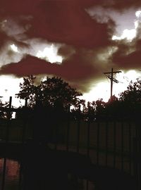 Scenic view of cloudy sky at sunset