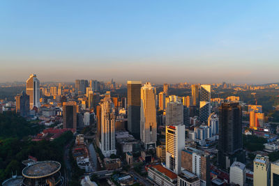 Aerial view of buildings in city