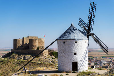 Built structure against clear blue sky