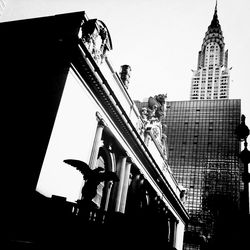 Low angle view of eiffel tower