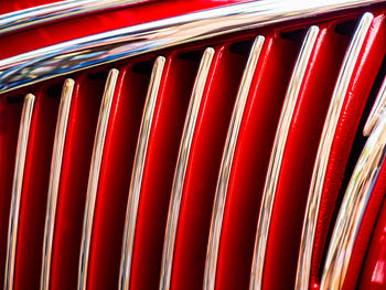 Full frame shot of red vintage car