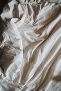 Full frame shot of messy bed