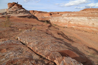 Scenic view of desert against sky