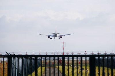 Airplane flying in sky