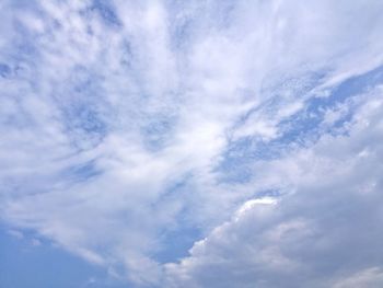 Low angle view of clouds in sky