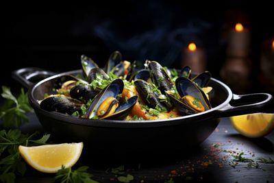 Close-up of food in bowl on table