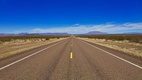 Country road along landscape