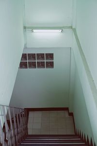 Low angle view of staircase at home