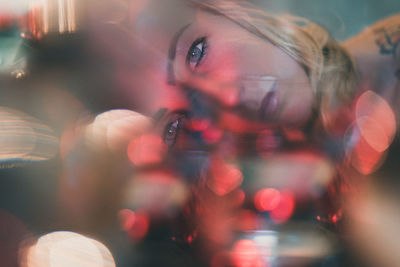 Close-up portrait of young woman