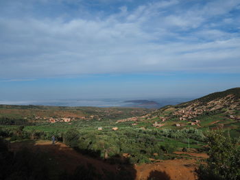 Scenic view of landscape against sky