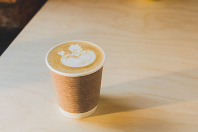 Close-up of coffee on table