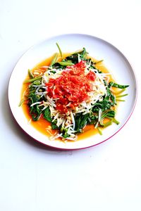 High angle view of salad in plate