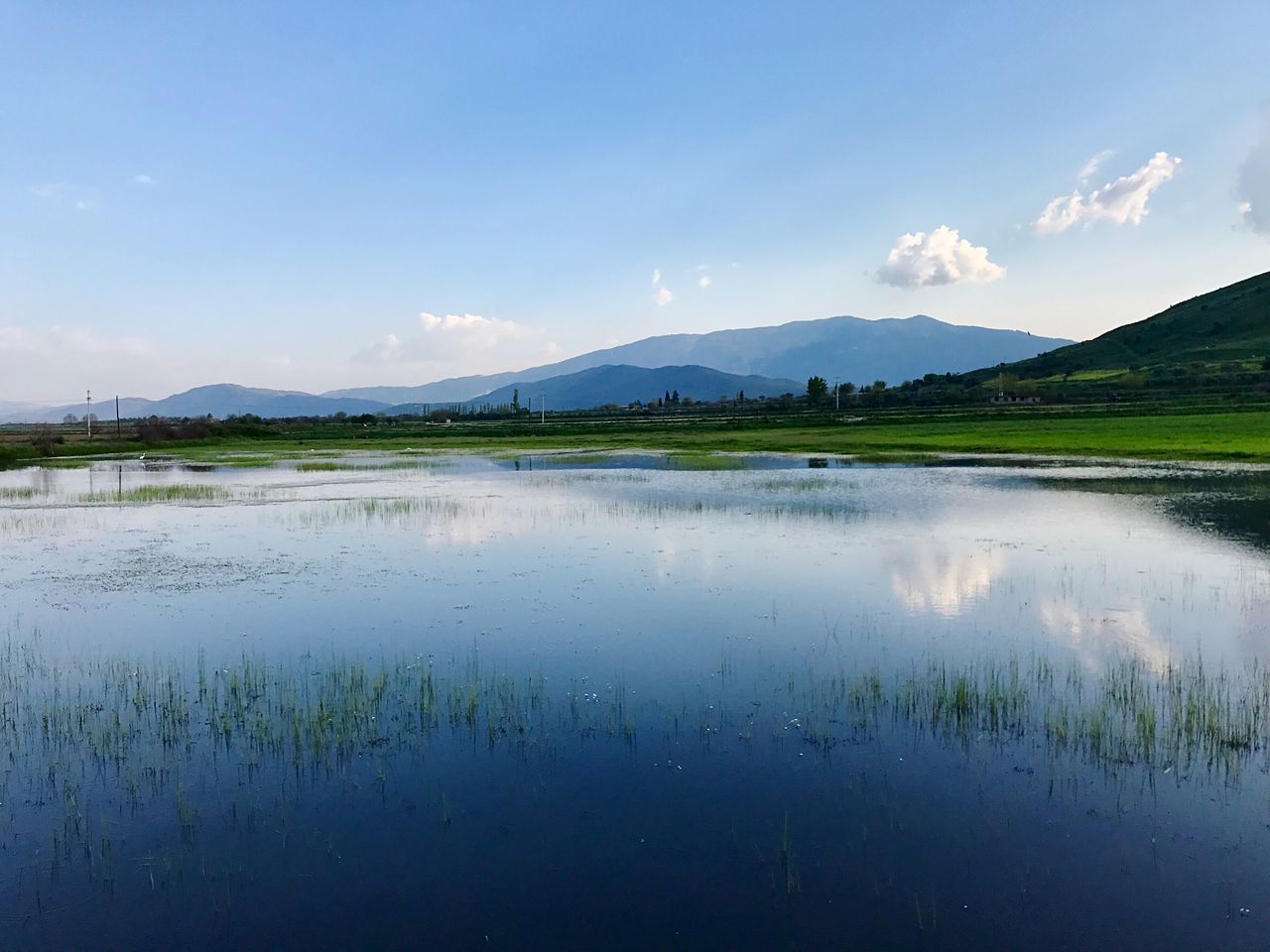 reflection, lake, landscape, nature, water, mountain, outdoors, no people, sky, beauty in nature, tranquil scene, day