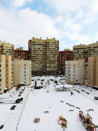 View of cityscape in winter