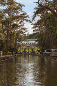Bridge over river against sky
