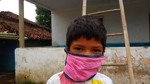 Portrait of boy in park