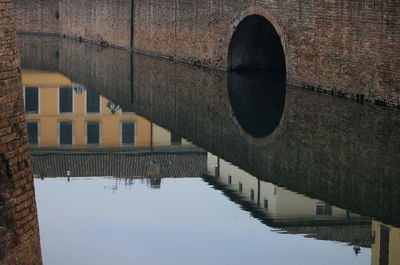 Reflection of building in canal