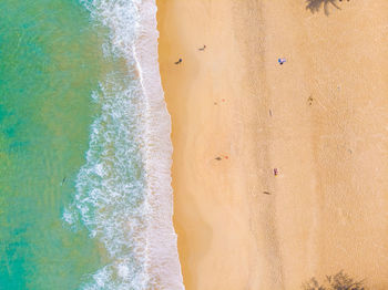 High angle view of beach