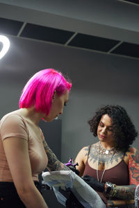 Young woman looking at camera