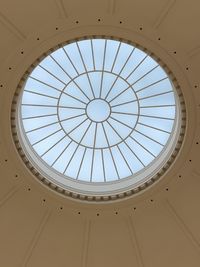 Low angle view of skylight