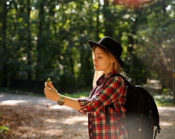Young woman using mobile phone