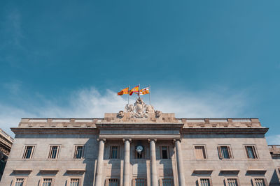 Low angle view of building against sky