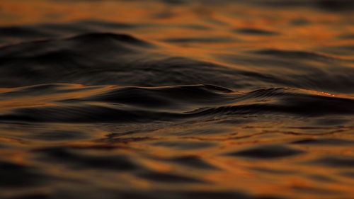 Full frame shot of water during sunset