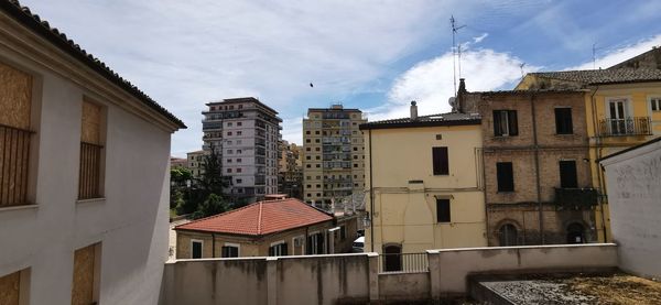 Low angle view of buildings against sky