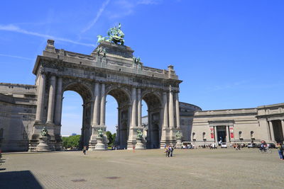 View of historical building against blue sky