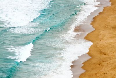 High angle view of beach