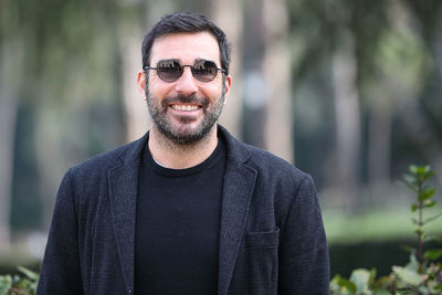 Man wearing sunglasses outdoors