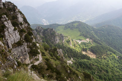 High angle view of valley