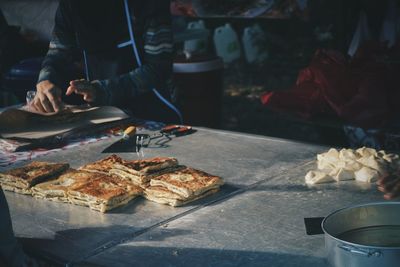 Man preparing food