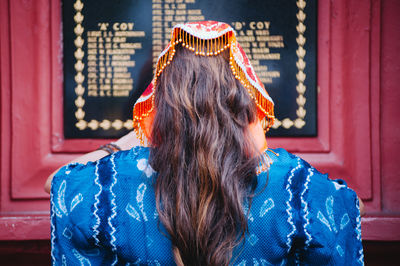 Woman looking at camera