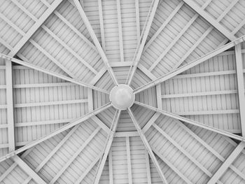 Low angle view of pergola ceiling 