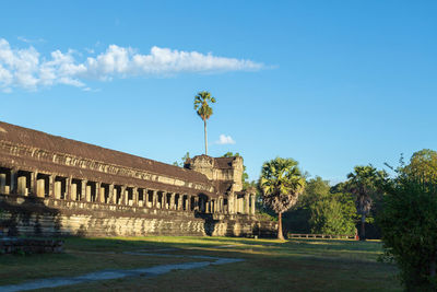 Exterior of building against blue sky