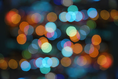 Defocused image of illuminated light