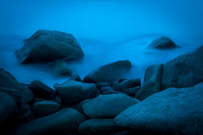 Scenic view of rocky beach