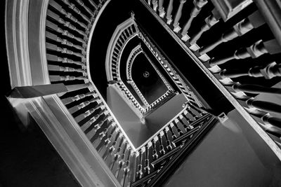 Low angle view of spiral staircase