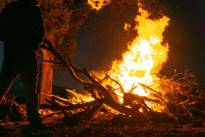 Bonfire at night