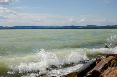 Scenic view of sea against sky