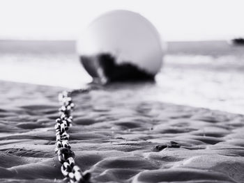 Close-up of sea against clear sky